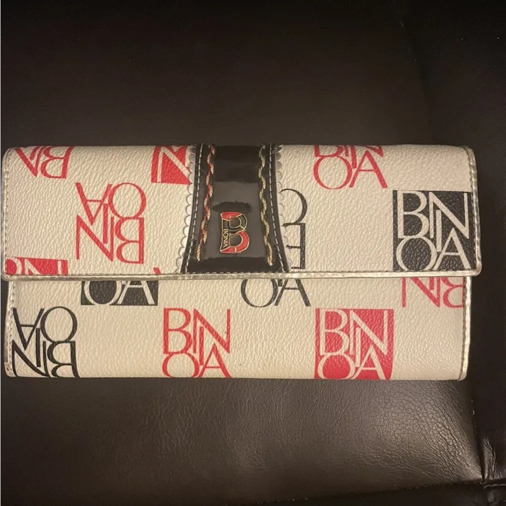 Bonia Monogram multi compartments folded Wallet GUC